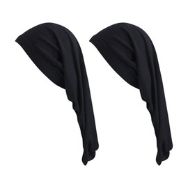 2 Pcs Unisex Dreadlock Caps Long Night Sleeping Caps Hair Dreads Head Wraps Sleep Bonnet Hair Covers for Women Men Black