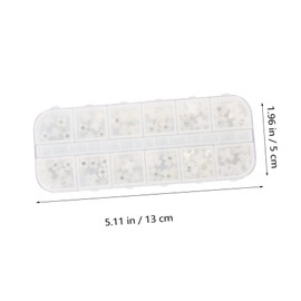 Healeved Nail Art Patches Flower Design Nail Decorations for Women of Shell Flower Five-Petal Ornaments for Manicure