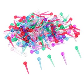 100pcs Assorted Color Plastic Sequin Pins Safety Push Pins Thumbtacks for DIY Christmas Craft Handmade Beaded Foam Balls Ornaments Accessories