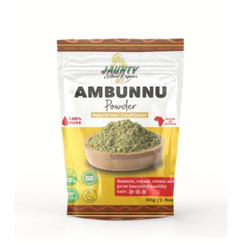 Jaunty Organics Natural Ambunnu Powder | Herbal Hair Growth & Repair Shampoo , Conditioner & Detangler | Promotes Longer & Thicker Hair, 1.8 Ounce