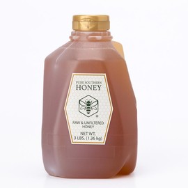 Pure Southern Honey- Raw & Unfiltered Honey - 3lbs Flavor Sweet
