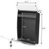 Locking Mailbox Wall Mounted,Security Metal Mailbox Drop Box, Mail Boxes