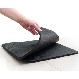 Yoga Knee Mat 26 x 11 inches (66 x 28 cm), Durable, High Grip, Bifold and Compact, Black