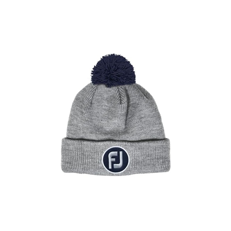 FootJoy Pom Pom Knit Beanie Heather Grey