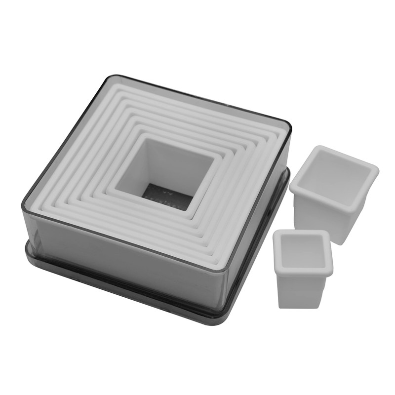 Ateco Plain Edge Square Cutter Set in Graduated Sizes, Durable,