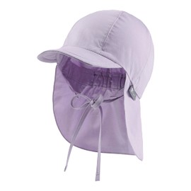 Sterntaler Girls' Modern Peaked Cap with Neck Protection, Lilac purple
