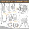 5 Pack L-1172C Mailbox Lock Replacement Includes 3 Keys Per