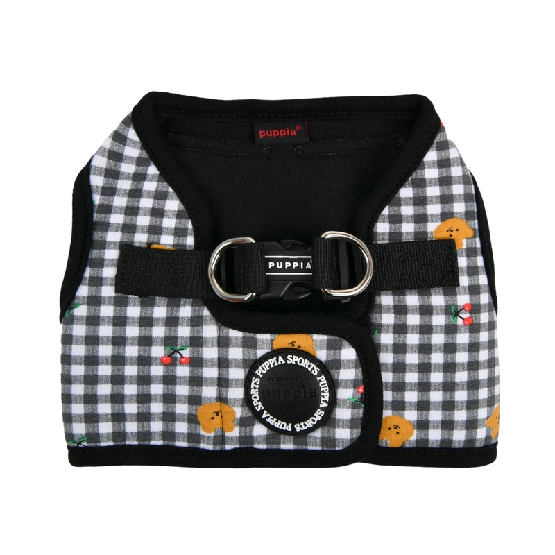 Puppia Spring and Summer Fashion Step-in Vest Dog Harness, Black_Baba,