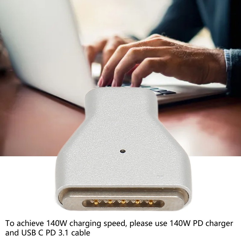 140W USB C to Magnetic Adapter Aluminum Alloy Fast Charging
