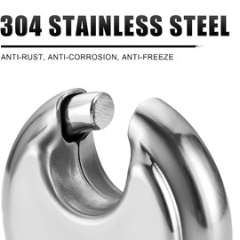 Fixinus Combination Lock Padlock with Combination Code Numbers 4 Digits 10 mm Shackle Thickness Weatherproof Round Shackle Lock for Shed, Fence, Storage Unit, 70 mm