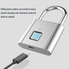 Zinc Alloy Smart Fingerprint Lock, Metal USB Charging Fingerprint Padlock