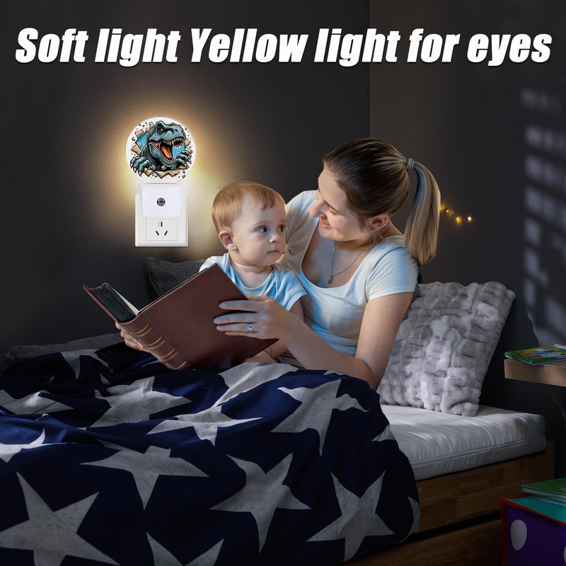 EMXION Dinosaurs Night Light,Nightlight Plug into Wall LED Lamp Auto