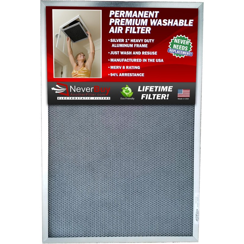 20x28x1 Electrostatic Washable Permanent A/C Furnace Air Filter - Reusable