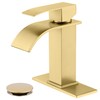 JXMMP Waterfall Faucet for Bathroom Sink, Single Hole Bathroom Faucet