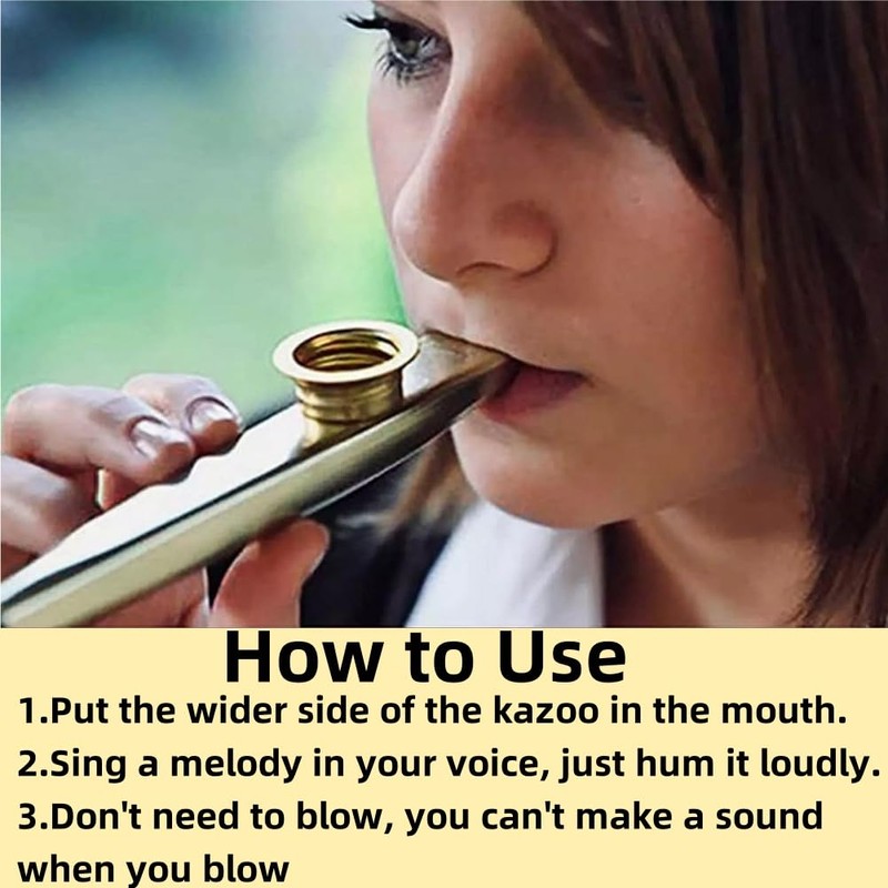 Kazoo, Pack of 7 Kazoo Metal, Kazoo Membrane, Metal Kazoo