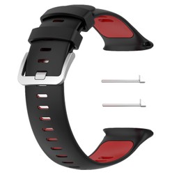 HUABAO Watch Strap Compatible with Polar vantage v2,Adjustable Silicone Sports Strap Replacement Band for Polar vantage v2 Smart Watch (black red)