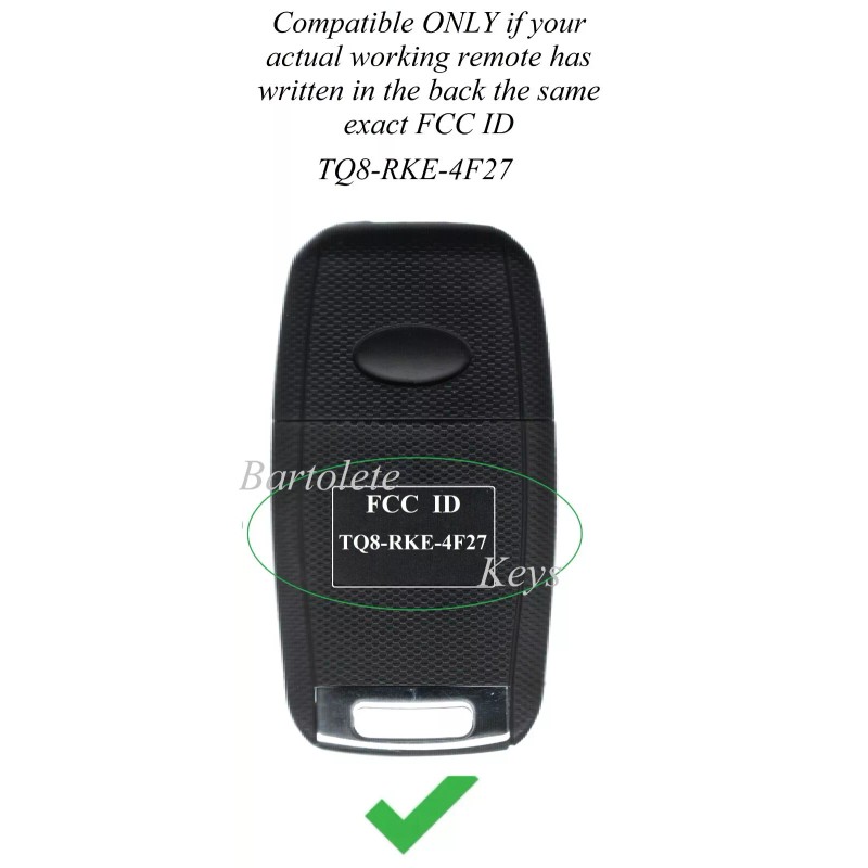 Bartolete Keys Keyless Remote Control Car Key Fob Fits 2016