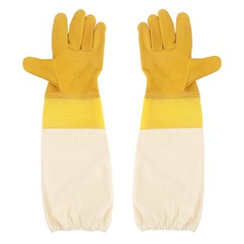 Hapyearn Beekeeper Gloves Puncture Resistant XL, Beekeeper Gloves Men Women Gloves Beekeepers Accessories for Bee Protection Gloves Yellow