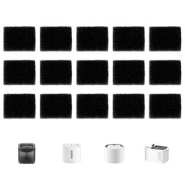 PETKIT Replaced Foam Filters for Eversweet Max/Eversweet 3 Pro/Solo 2/Solo SE Wireless Pump Pet Water Fountain,15 Pieces/Pack,Replacement Pump Filter
