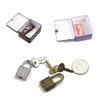 Retro Style Rectangle Tinplate Storage Box with Padlock, Home Kitchen