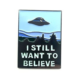 I Still Want To Believe X Files UFO Alien Conspiracy Roswell Metal Enamel Pin Badge, Metal