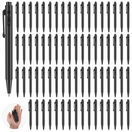 72 Pcs Mini Pens Bulk, Small Retractable Ballpoint Pens, 0.7 mm Fine Point Pens with Clip, Tiny Ink Black Pen, Smooth Writing Rollerball Pen for Pocket Notebook Office School
