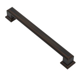 Alzassbg 6 Pack Oil Rubbed Bronze Cabinet Pulls, 6-1/4 Inch(160mm) Hole Center Cabinet Handles Kitchen Pulls for Cabinets and Drawer AL3071ORB