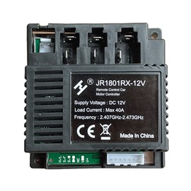 weelye 2.4G Bluetooth Remote Control and JR1801RX-12V Receiver Kit Kids Powered Ride On Car,Controller Control Box Accessories for Children Electric Ride On Car Replacement Parts