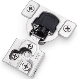 Decobasics 10 Pack Soft Close Cabinet Hinges – 1/2" Overlay for Kitchen Cabinet Doors, Slow Self-Closing Concealed Hidden Hinges for Face Frame –Stainless Steel, 3-Way Adjustable & Quiet Close Damper