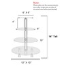 Jusalpha Large 4 Tier Cupcake Stand,Acrylic Round Cake Stand Dessert