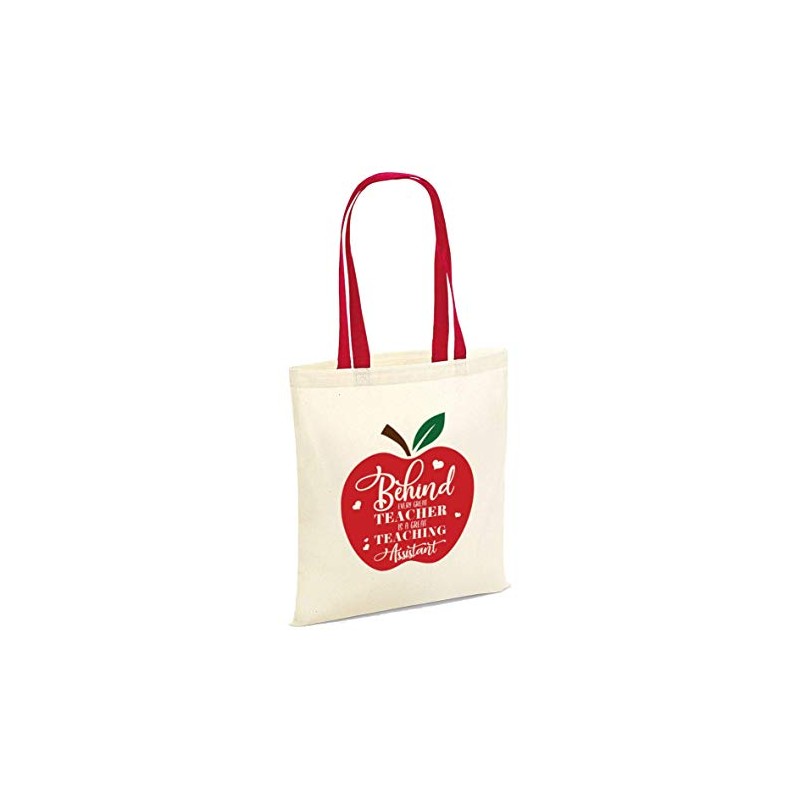 Behind Every Teacher is a Great Teaching Assistant Tote Bags