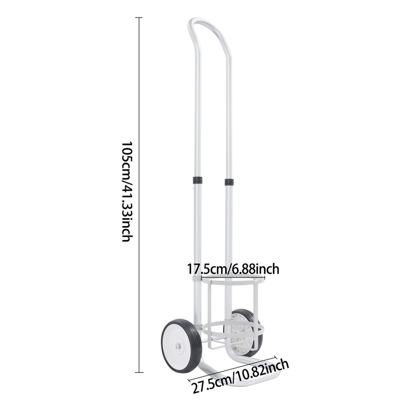 2 PCS Oxygen Cylinder Cart, Portable Rolling Oxygen Tank Cart