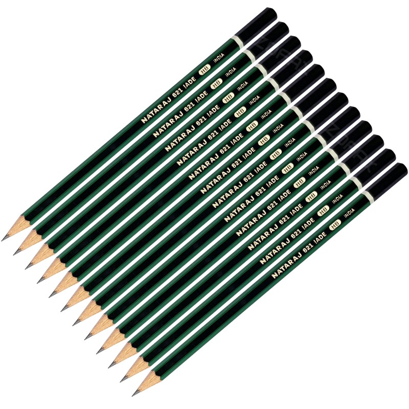 HB Pencils, Pack of 10, ZJax Hexagonal Pencils Eraser Sharpener