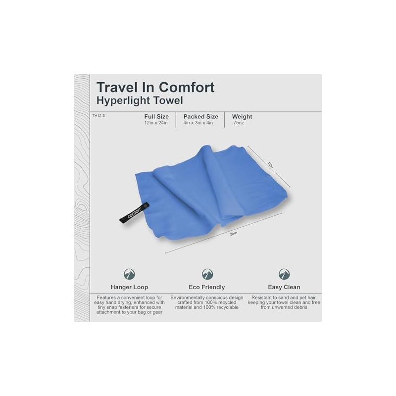 COCOON Microfibre Towel Hyperlight S 60 x 30 cm