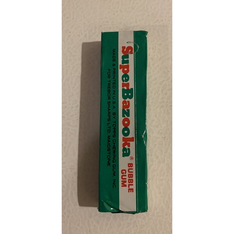 Bazooka Vintage 1970s Super Bazooka Spearmint Bubble Gum UK NOS