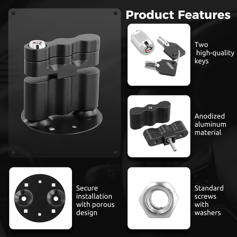 2 PCS RX-LOX-PM Pack Mount Lock 2 Pack with Same