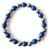 GOLD STONE Terahertz Ore, Northern Stone Blue Bracelet, 0.3 inches