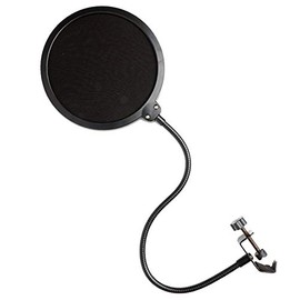Movo PF-6 Dual Layer Nylon Mesh Microphone Pop filter, Gooseneck Arm and Clamp Mount. Pop Filter Delivers Professional Sound Quality Compatible with Blue Yeti, Blue Snowball Microphones and more