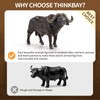 Totsmile 4PCS Farm Animals Cow Figurines, African Buffalo Bull Toys