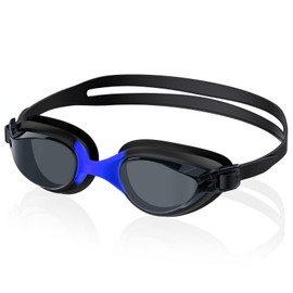 Ambienden Unisex Swimming Goggles, Anti-Fog & Leak-Proof with Clear Lens Goggles, Adjustable Colourful Nose Bridge, Professional Wide Vision Comfort Fit for Adults Outdoor Swimming Blue AF4800