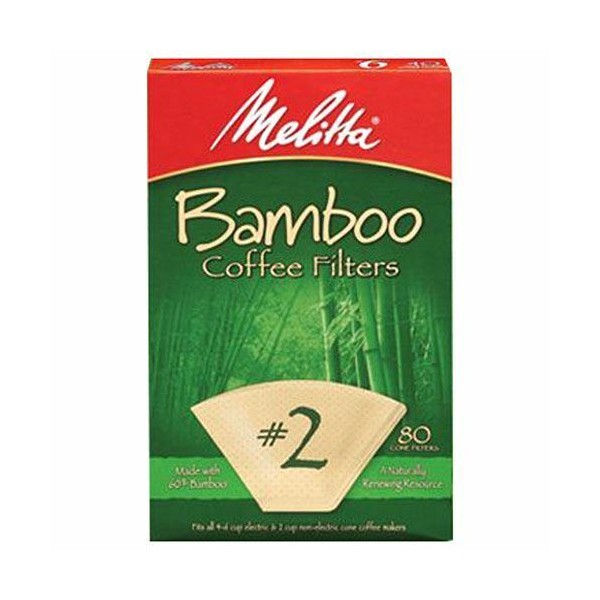 Coffee Filter Bamboo Brown No2 80PC  by Melitta
