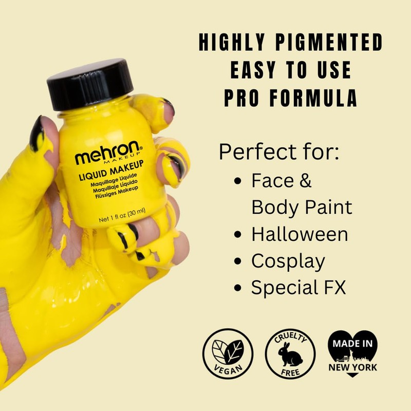 Mehron Makeup Liquid Makeup | Face Paint and Body Paint
