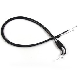 zurio Black Throttle Cable Compatible with Yamaha MT07 FZ07 2014-2016, Stainless Wire Line and Rubber