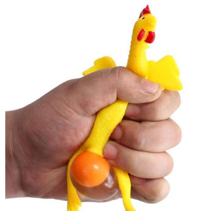YOYOSTORE Mini 9cm Chicken and Egg Toy Stress Relief Laying