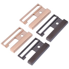 SOIMISS Metal Slider Buckles Tri-Glide Buttons Fasteners Rectangle Webbing Slider Clothing Accessories Gifts for Belt Backpack DIY Accessories 40 mm Pack of 2, Golden, Black