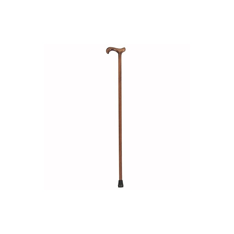 PCP Solid Beach Wood Cane, Derby Handle, Walking Aid with