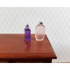 Falcon Miniatures Dollhouse Lotion Perfume Vanity Bottles x2 Purple and