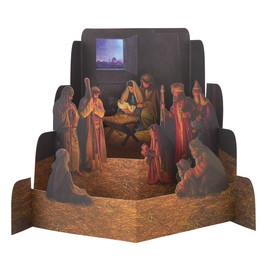 Small Nativity Diorama - Nativity Sets for Christmas Indoor - Manger Scene Christmas Decorations - Christmas Nativity Set - Holy Family Nativity Scene - Christmas Nativity