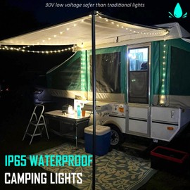 Rope Lights Outdoor, 118ft 480 LED Outdoor Rope Lights Plug in, Waterproof Tube Light for Garden, Tree, RV, Patio, Holiday Decoration, Party, Christmas (Warm White)