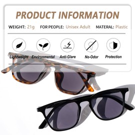 Sehnsucht Reading Sunglasses for Women Men Sun Readers Glasses Full Lens with Spring Hinge-Not Bifocals 8200 Tortoise 3.50